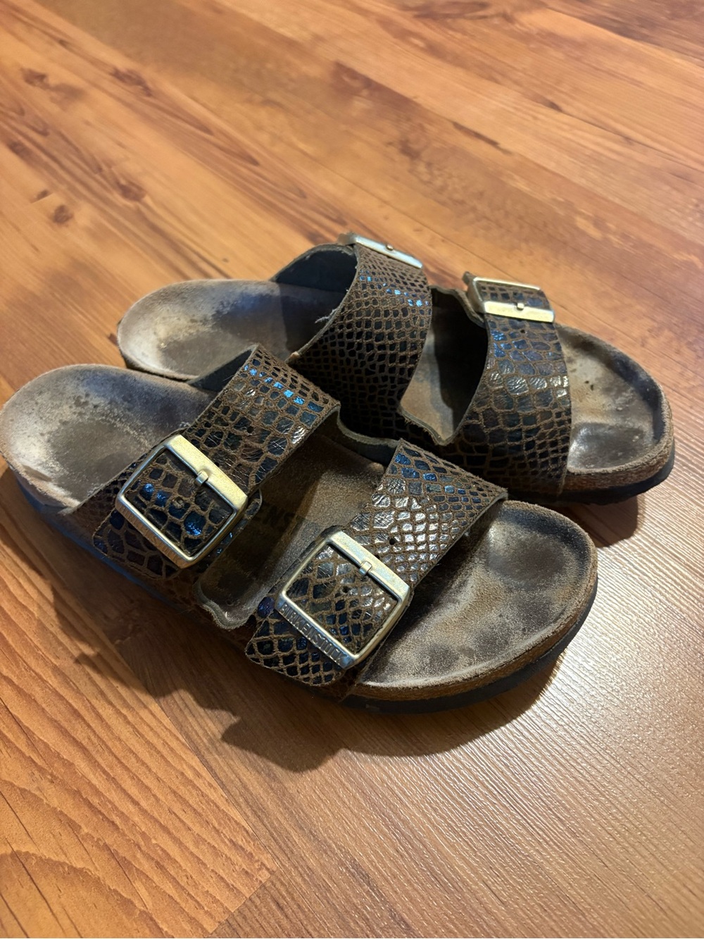 Birkenstock Arizona Python Snakeskin Embossed Sandals - Picture 5 of 5